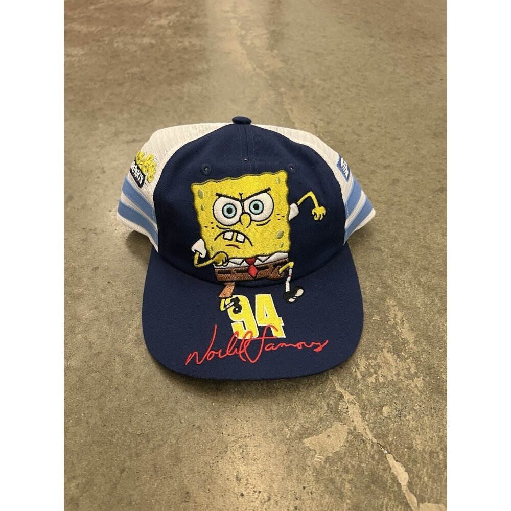 Supreme x SpongeBob jeff Hamilton Mesh Bag 6-panel Navy Hat Cap Size OS